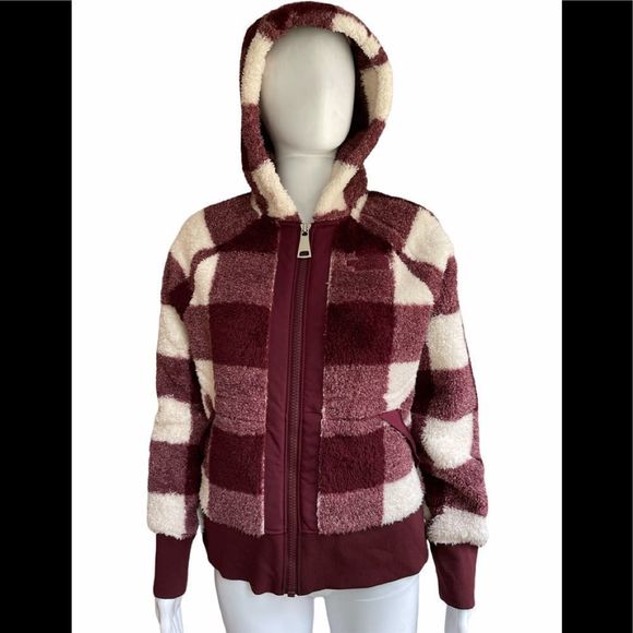 The North Face Jackets & Blazers - The North Face Women's Mt. Shire Full Zip Hoodie Fleece Sherpa SZ Small Burgundy